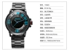 The trendy and personalized men's stainless steel waterproof watch with a cool and tech-savvy quartz watch is a bestseller in foreign trade details Picture